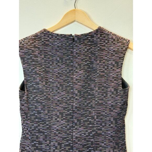 M.M. Lafleur Women's Size 2 Purple Black The Toi Dress Fit & Flare Textured - Picture 4 of 8